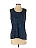 August Max Woman Blue Sleeveless Top Size 3 - photo 1