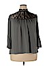 7th Avenue Design Studio New York & Company 100% Polyester Gray Long Sleeve Blouse Size XL - photo 1