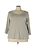 J.jill 100% Pima Cotton Tan 3/4 Sleeve Top Size 4X - photo 1