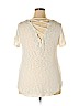 Almost Famous Ivory Short Sleeve Top Size 2X - photo 2