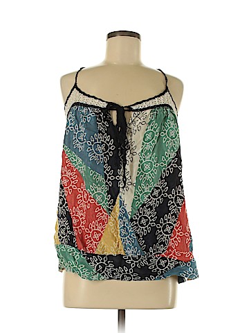 BCBGMAXAZRIA Sleeveless Silk Top (view 1)