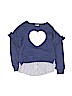 Unbranded Hearts Blue Sweatshirt Size 8 - photo 1