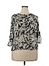 Croft & Barrow 100% Polyester Black 3/4 Sleeve Blouse Size XL - photo 1