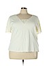 J.jill 100% Cotton Ivory Short Sleeve Top Size 4X - photo 1