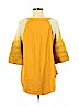 Free People 100% Cotton Yellow 3/4 Sleeve Blouse Size S - photo 2