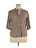 Lane Bryant Brown 3/4 Sleeve Blouse Size 14 - 16 - photo 1