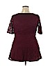 Motherhood Burgundy Short Sleeve Blouse Size XL - photo 2