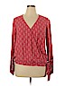 Charming Charlie 100% Rayon Pink Long Sleeve Blouse Size XL - photo 1