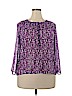 Croft & Barrow 100% Polyester Purple 3/4 Sleeve Blouse Size XL - photo 1