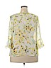 Alyx 100% Polyester Yellow 3/4 Sleeve Blouse Size XL - photo 2