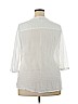 Croft & Barrow 100% Cotton White 3/4 Sleeve Blouse Size 1X - photo 2