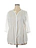 Croft & Barrow 100% Cotton White 3/4 Sleeve Blouse Size 1X - photo 1