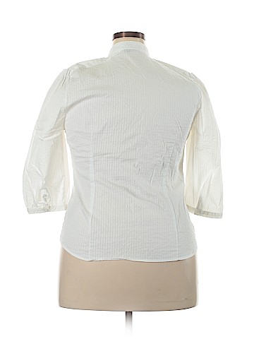 Apostrophe 3/4 Sleeve Button-Down Shirt (view 2)