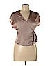 Silence and Noise 100% Polyester Pink Short Sleeve Blouse Size L - photo 1