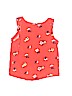 Old Navy 100% Cotton Red Sleeveless T-Shirt 3-6 MO / 6 MO - photo 2