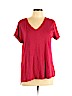 J.jill 100% Pima Cotton Red Short Sleeve T-Shirt Size L (petite) - photo 1