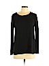 Ann Taylor LOFT 100% Polyester Black Long Sleeve Blouse Size L (petite) - photo 1