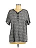 Croft & Barrow Plus 100% Cotton Black Short Sleeve Henley Size 2X - photo 1