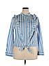 POPSUGAR 100% Cotton Blue Long Sleeve Button-Down Shirt Size XXL - photo 1