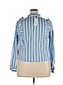 POPSUGAR 100% Cotton Blue Long Sleeve Button-Down Shirt Size XXL - photo 2