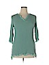 Magnolia Grace 100% Rayon Teal 3/4 Sleeve Top Size 1X - photo 1