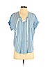 Rails Blue Short Sleeve Blouse Size S - photo 1