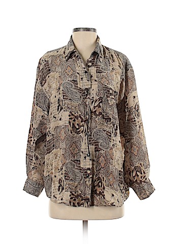 Whistles Long Sleeve Silk Top (view 1)