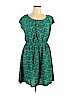 LC Lauren Conrad 100% Polyester Green Casual Dress Size XL - photo 1
