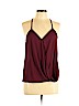 Lily White 100% Polyester Burgundy Sleeveless Blouse Size L - photo 1