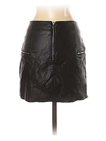 Zara Faux Leather Skirt (view 2)