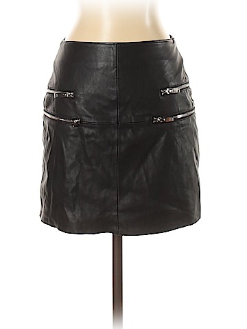 Zara Faux Leather Skirt (view 1)