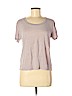 Monrow 100% Linen Pink Short Sleeve T-Shirt Size M - photo 1