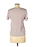 Monrow 100% Linen Pink Short Sleeve T-Shirt Size M - photo 2