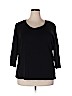 St. John's Bay 100% Cotton Black 3/4 Sleeve Top Size 2X - photo 1