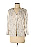 H&M 100% Polyester Ivory Long Sleeve Henley Size M - photo 1