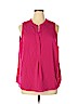 Cynthia Rowley TJX 100% Polyester Pink Sleeveless Blouse Size 1X - photo 1