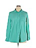 Merona 100% Polyester Green Long Sleeve Blouse Size XXL - photo 1