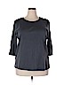 Cj Banks 100% Cotton Gray 3/4 Sleeve T-Shirt Size 2X - photo 1
