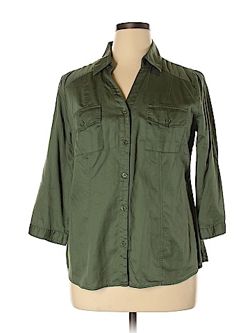 a.n.a. A New Approach Long Sleeve Button-Down Shirt (view 1)