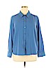 212 Collection 100% Polyester Blue Long Sleeve Button-Down Shirt Size XL - photo 1