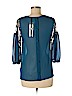 Topshop 100% Polyester Blue 3/4 Sleeve Blouse Size 6 - photo 2