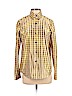 Linda Allard Ellen Tracy 100% Silk Yellow Long Sleeve Button-Down Shirt Size 4 - photo 1