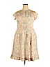 Studio 36 100% Polyester Tan Casual Dress Size 18 - photo 1