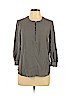 L'Agence 100% Polyester Gray 3/4 Sleeve Blouse Size XL (4) - photo 1