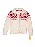 OshKosh B'gosh Chevron-herringbone Ivory Cardigan Size 12 - photo 1