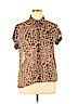 No Boundaries 100% Polyester Brown Short Sleeve Blouse Size XL - photo 1