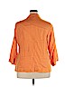 Talbots 100% Linen Orange 3/4 Sleeve Button-Down Shirt Size 18 - photo 2