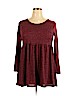 Wapi Burgundy Long Sleeve Top Size 2X - photo 1