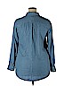 A New Day 100% Lyocell Blue Long Sleeve Button-Down Shirt Size XXL - photo 2