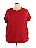 Woman Within 100% Cotton Red Short Sleeve T-Shirt Size 4X - photo 1